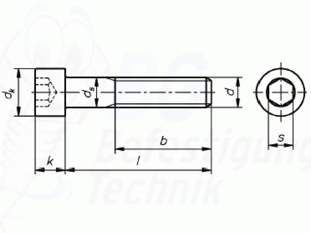 * DIN 912 Innensechskantschrauben, verzinkt 8.8 - 4 x 16mm