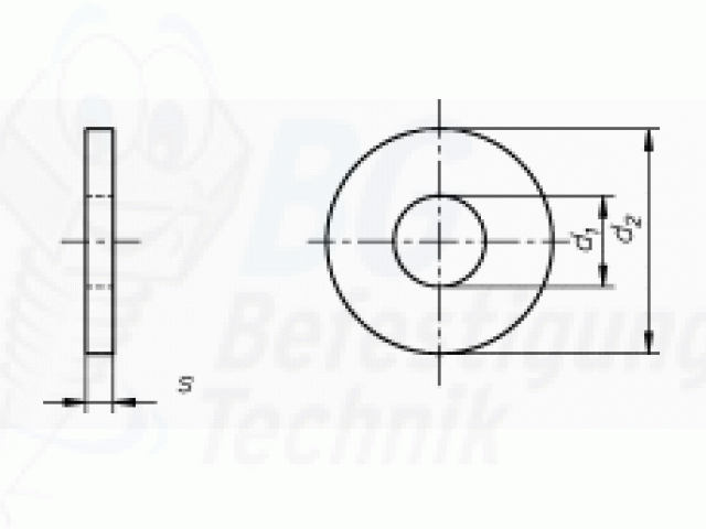 100 St. U-Scheiben DIN 9021, Edelstahl A2 - 3,2mm f&uuml;r M3