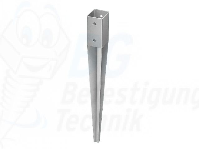 Einschlagbodenh&uuml;lse, 750mm lang - 71mm