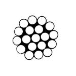 814931 Drahtseil hart/steif 1x19 sZ made in Korea