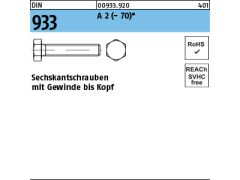 10 x Sechskantschrauben DIN 933 M30 x 90 Edelstahl A2-70 (* Fkl. kann abweichen)