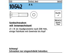 25 x Senkschrauben ISO 10642 M16x45 Edelstahl A4