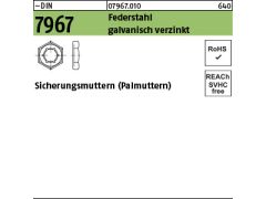 10 x Sicherungsmuttern DIN 7967 Federstahl M42 verzinkt