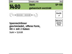 1 x Spannschlossmuttern DIN 1480 Stahl SP HH M16 verzinkt