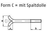 5 x Steinschrauben DIN 529 Mu 3.6 CM 24 x 320 verzinkt