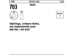 5 x Stellringe DIN 703 Stahl 50 (blank/schwarz)