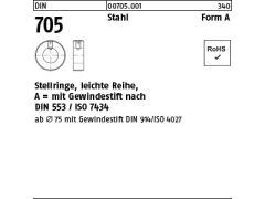 5 x Stellringe DIN 705 Stahl A 55 (blank/schwarz)