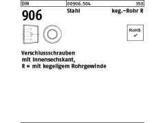 5 x Verschlußschrauben DIN 906 Stahl R 1 3/4 (blank/schwarz)