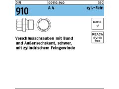 10 x Verschlussschrauben DIN 910 M20 x 1,5 Edelstahl A4