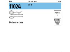 10 x Federstecker DIN 11024 5mm - Drahtstärke 4,5mm Edelstahl A4