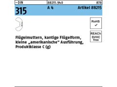 10 x Flügelmutter kleine Form (amerikanische) 12 Edelstahl A4