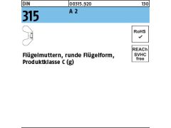 10 x Flügelmuttern DIN 315 M16 Edelstahl A2