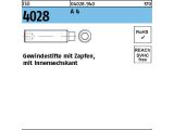 100 x ISO 4028 Gewindestift mit Zapfen A4 M10x25 Edelstahl A4