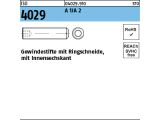 50 x ISO 4029 Gewindestift mit Ringschneide A2 M8x60...