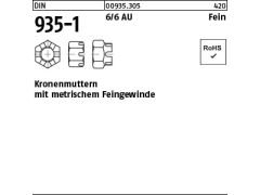 10 x Kronenmuttern DIN 935 -1 6 M28 x 1,5 (blank/schwarz)