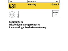 10 x Rohrmuttern DIN 431 Messing BG 1 1/2