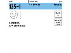 10 x Scheiben DIN 125 140 HV A 31 Edelstahl A4