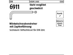 10 x Schraubendreher DIN 6911 Stahl SW8 vergütet (blank/schwarz)