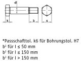 10 x Sechskant-Paßschrauben DIN 610 8.8 M14 x 60 SW 21 (blank/schwarz)