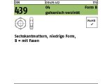 10 x Sechskantmuttern DIN 439 04 BM 42 verzinkt