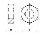 10 x Sechskantmuttern DIN 936 14 H M30 x 1,5 -LH...