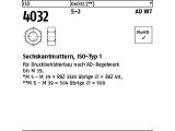 10 x Sechskantmuttern ISO 4032 Kl. 5-2 M33 AD W7...