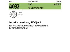 10 x Sechskantmuttern ISO 4032 Kl. 5-2 M36 feuerverzinkt