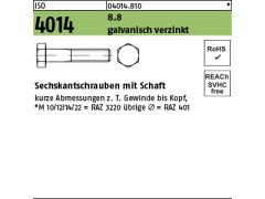 10 x Sechskantschrauben ISO 4014 8.8 M20 x 290 verzinkt