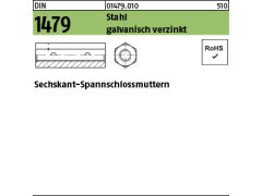 10 x Spannschloßmuttern DIN 1479 Stahl SP M10 SW 17 verzinkt