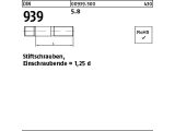 10 x Stiftschrauben DIN 939 5.8 M20 x 110 (blank/schwarz)