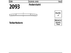 10 x Tellerfedern DIN 2093 Federstahl 100 x 51,0 x 3,5 (blank/schwarz)