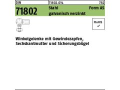 10 x Winkelgelenke DIN 71802-AS 16 - M12 verzinkt