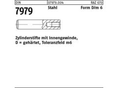 Schnäppchenartikel - 10 x DIN 7979 Zyl. Stift Stahl gehärtet, Form D, m6 - 12 x 32 (blank/unbeschichtet)