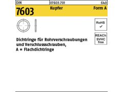 100 x Dichtringe DIN 7603 Form A Kupfer 10x16x1