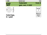 100 x Federringe DIN 127 Federstahl Form B 20 DiSP...