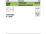 100 x Federringe DIN 127 Federstahl Form B 27 verzinkt