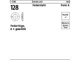 100 x Federringe DIN 128 Federstahl A 12 (blank/schwarz)