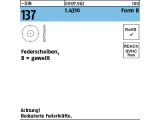 100 x Federscheiben DIN 137 B 10 Edelstahl 1.4310