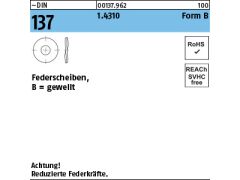 100 x Federscheiben DIN 137 B 3 Edelstahl 1.4310
