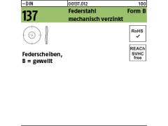100 x Federscheiben DIN 137 Federstahl B 30 mech. verzinkt