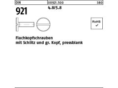 100 x Flachkopfschrauben DIN 921 4.8/5.8 M5 x 16