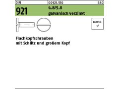 100 x Flachkopfschrauben DIN 921 4.8/5.8 M6 x 16 verzinkt
