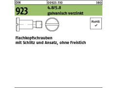Flachkopfschraube M 4 x 6 x 6,0 DIN 923 m.Schlitz/Ansatz 4.8/5.8 100er PACK Stk 