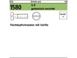 100 x Flachkopfschrauben ISO 1580 4.8 M6 x 60 verzinkt