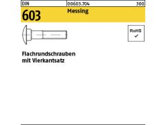 100 x Flachrundschrauben DIN 603 ohne Mutter Messing M6 x 16