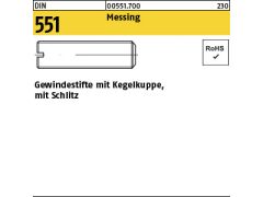 100 x Gewindestifte DIN 551 Messing M3 x 5
