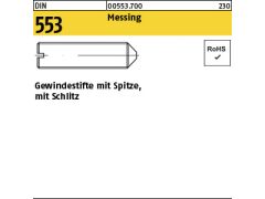 100 x Gewindestifte DIN 553 Messing M3 x 5