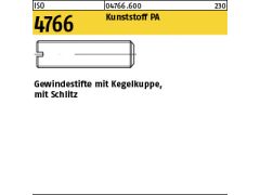 100 x Gewindestifte ISO 4766 Polyamid M8 x 8 PA6.6 naturfarben