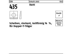 100 x I-Scheiben DIN 435 Stahl / ÜH 24 (blank/schwarz)