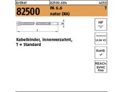 100 x Kabelbinder, Form T Standard - 3,5x200/ 50, natur, T30L